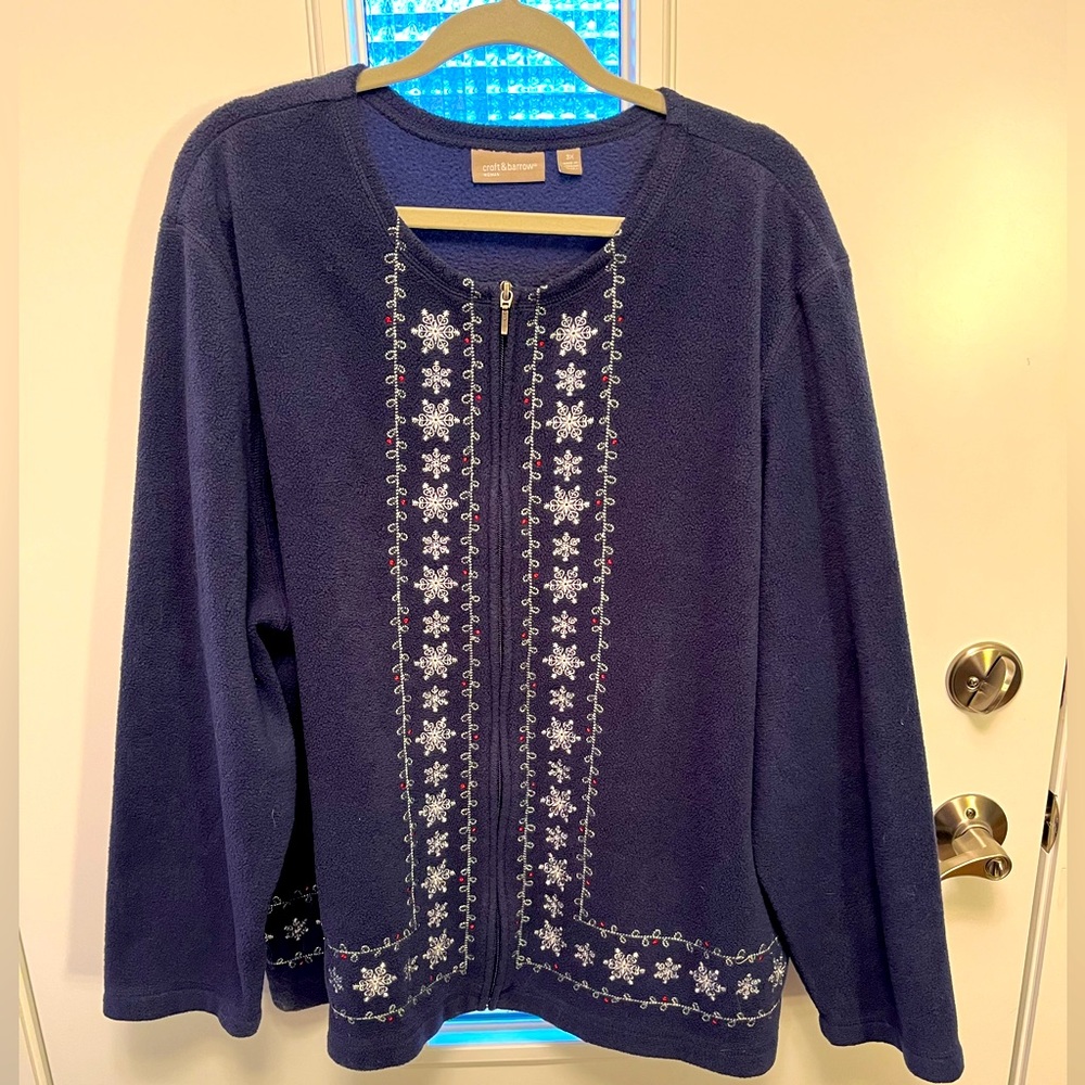 Winter Fleece Jacket with embroidery